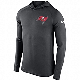 Men's Tampa Bay Buccaneers Nike Charcoal Stadium Touch Hooded Performance Long Sleeve T-Shirt,baseball caps,new era cap wholesale,wholesale hats